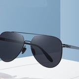 Lunettes de soleil polarisées en nylon classique lunettes de soleil aviateur miroir crapaud sans vis super élastique mâle