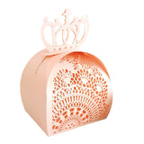 50 pièces  Carton de bonbons Rose  Motif de la couronne Noël  Cadeau de mariage Motif creux  Mariage  Bonbonnière de mariage