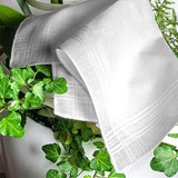 12Pièces mouchoirs blancs 100% coton 38cm*38cm  Mouchoirs Blancs Economiques mouchoirs en tissu femme coton blanc Modèle Valentin