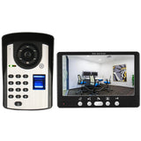 Sonnette 7 pouces interphone visuel filaire code sonnette télécommande déverrouillage par empreinte digitale portier électronique