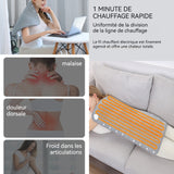 Couverture électrique 50x100cm couverture châle électrique avec 9 modes de température et 4 modes de temps peut chauffé rapidement