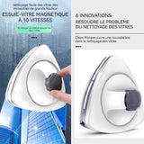Nettoyeur de vitres magnétique double face 10 niveaux de réglage de l'aimant lave-vitre electrique pour double vitrage de 5 à 25mm