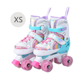 Patins à roulettes ‎XS 27-30 4 Taille Réglable avec 8 Roues Lumineuses débutants pour Roller Enfant Fille et Garçons Roller Enfant