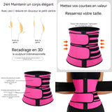 Gaine amincissante Ceinture gainante absorbante à double couche rose Ceinture De Soutien Ceinture abdominale zippée pour femme