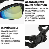 Lunettes de natation 17x5cm Lunettes de Natation Adultes Anti-UV HD étanche Lunette Piscine lunettes natation à verres polarisés