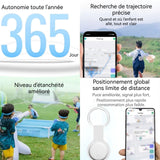 Mini localisateur 3,1x3,1x0,9cm 65db contrôle des applications pour Android et IOS avec étui protection traqueur en temps réel