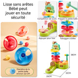 Jeux Montessori 38cm Assemblage gratuit 4 façons de jouer Stimuler le potentiel Jeu de basket-ball amusant pour les jeunes enfants