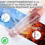 Gourde sport 650ml bouteille d'eau amusante et fruitée goulot courbé avec paille 7anneaux fruités différents rose transparent
