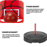Panier de basket 40x28cm diamètre 25cm relevable sur une de 1,7m panier de basket avec 1 pompe et 2 balles enfant panier de basket
