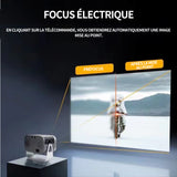 Vidéoprojecteur 720P 30000H machine de projection portabilité WiFi bluetooth support  mise point électrique 15000 lumens pour TV