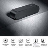 Enceinte bluetooth 10 heures temps de jeu 23x6x6cm distance de réception 10-15 mètres lumière haut-parleur bluetooth portable noir