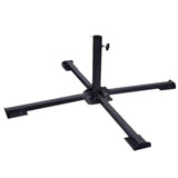 Pied de parasol 25 -38 mm tige inférieure de base parapluie télescopique pliable et stable en métal antirouille portable et réglable