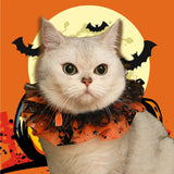 Écharpe d'halloween pour animaux de compagnie, écharpe de salive de chat, accessoires de collier pour petit chien faits à la main