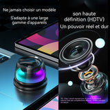 Enceinte bluetooth 5,7x5,7x3,9cm 250Hz-20kHz bluetooth 5.3 mini haut-parleur magnétique bluetooth avec effet de lumière colorée RGB