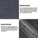 Bache piscine 580x20cm couverture de extérieur ronde piscine couverture de piscine d'hiver poussière facile pour piscines hors sol