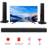 Barre de son pour TVQuatre haut-parleurs 5W 49x5x5xcm basse profonde canaux profonde canaux son stéréo télécommande bluetooth