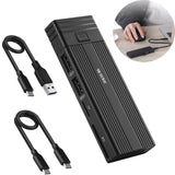 M.2 double protocole NVME SATA 10G boîtier de disque dur mobile ytpe C port USB3.1 lecteur de carte SD TF