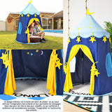 Tente de jeu enfant bleu d'intérieur pour garçons et filles maison jeu tent house château pour enfant portatif cadeaux enfants