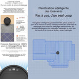 Robot aspirateur 3 en 1 forte puissance d'aspiration 3000Pa utilisation humide/sèche Nettoyage de 120 mètres carrés à la fois