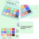 Palette de fard 12x9cm 15 couleurs matte colour fresh neon makeup beginner play makeup makeup palette de maquillage fard à paupière
