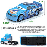 Jouet camion porte-conteneur alliage multifonctionnel 2 en 1 modèle voiture remorques surbaissées transporteurs cadeaux enfants