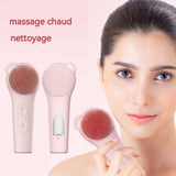 Brosse Nettoyante Visage Électrique Nettoyage à 5 vitesses Étanchéité IPX7 Massage à chaud Multi-fonctions Brosse nettoyante visage