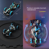 Voiture télécommandée 2.4GHz stunt car avec contrôle gestuel voiture telecommandé tout terrain rechargeable pour garçons filles bleu