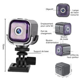 Caméra 1080P batterie 960mAh interphone bidirectionnel avec surveillance du sommeil et longue durée vision nocturne infrarouge