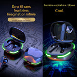 Écouteurs bluetooth sans fil bluetooth 5.1 stéréo lumière LED écouteurs de sport casque de jeu intra-auriculaire casque gaming