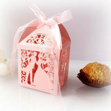 50 pièces  Boîte à bonbons  Rose  Noël  Jour de la Saint-Valentin  Cadeau de mariage  Design en creux  Bonbonnière de mariage