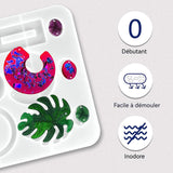Moule résine époxy 278 pièces en silicone diverses pièces de rechange pour la fabrication de bijoux en cristal pendentif bracelet