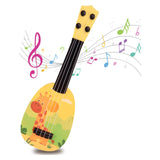Ukulélé 36x12cm ukulélé enfant jouet éducatif de joli motif de girafe avec 4 cordes réglables développer l'intérêt pour la musique