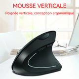 Souris ergonomique sans fil 2.4g optique souris verticale pour droitier silencieuse avce 6 boutons pour PC ordinateur portable