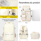 Sac à dos de loisirs multifonction 46 cm Grande capacité Dossier ergonomique décompressé Sac à chaussures indépendant Cartable