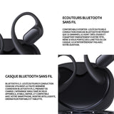 Casque conduction osseuse IPX5 blanc 400mA bluetooth 5.3 étanche bluetooth ecouteurs bluetooth sans fil casque bluetooth sans fil