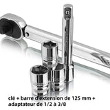 Clé 5 pcs 125 mm tige d'extension de 28-210 Nm plage de couple préréglage de clé dynamométrique réglable avec tige d'extension acier