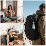 Gourde isotherme 1L isolation en acier inoxydable étanche facile à nettoyer portable convient aux voyages et au sport camping