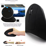 Souris ergonomique sans fil 2.4g optique souris verticale pour droitier silencieuse avce 6 boutons pour PC ordinateur portable