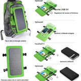 Sac à dos 52x35x22cm sac à bandoulière sac à bagages léger à double épaule de grande capacitére charge solaire escalade en plein air