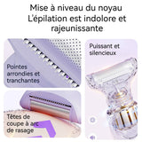 Rasoir electrique femme 200mAh 5 en 1 rechargeable pour femme à 5 têtes pour visage corps bikini avec affichage LED de batterie