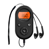 Mini radio portable 500mah écran lcd USB chargement 3 méthodes de recherche am/fm radio de poche avec casque filaire pour sport