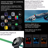 Montre intelligente 350mah 128Mo mémoire IP67 écran tactile 320x385 plusieurs modes sportifs montre connectée avec appel bluetooth