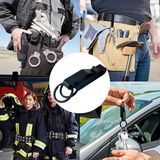 Porte-clés 4,5x7,5cm porte-clés en acier inoxydable de haute qualité porte-clés de travail pour homme amovible pour ceinture noir