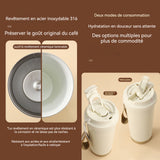 Mug Isotherme 500ml tasse thermos à café revêtement en céramique en acier inoxydable 316 conception portative scellé et étanche