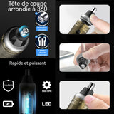 Tondeuse nez 400mAh 2 en 1 5W professionnelle tondeuse nez oreilles avec écran LCD corps en métal cadeau idéal pour les hommes