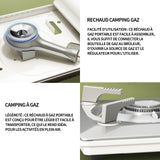 Réchaud à gaz 33.5cmx25cmx8.4cm rechaud gaz rechaud camping gaz maison en plein air camping à gaz gaziniere camping portabilité