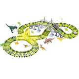 ircuit voiture enfant 140pcs voiture à chenilles pour enfants DIY pont paradisiaque du train dinosaure avec accessoires riches