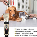 Tondeuse chien 220V tondeuse pour chien avec 4 peignes et chargeur USB affichage LED à cristaux liquides 5 vitesses tondeuse chien