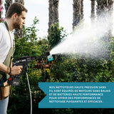 Nettoyeur haute pression sans fil pistolet à eau haute pression 200 bar pulvérisateur de lavage de voiture livré avec deux piles