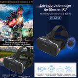 Casque VR G15E casque de réalité virtuelle avec des écouteurs lunettes de protection oculaire HD 3Dvr compatible téléphones mobiles